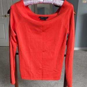 BCBG MaxAzria Off shoulder orange knit Sweater
